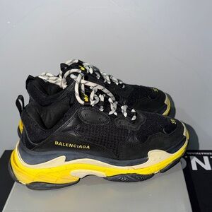Balenciaga Black and Yellow Chunky Sneakers